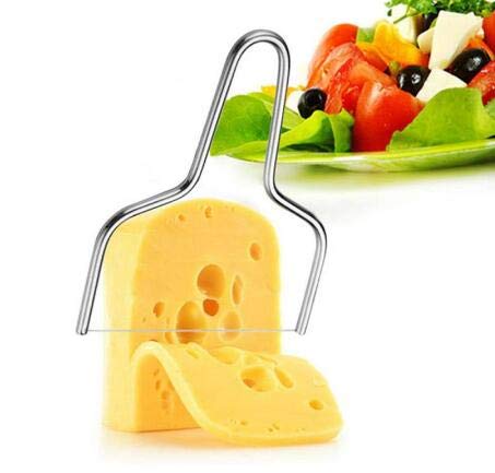 WOIWO Stainless Steel Cheese Slicer & Knife - Professional Cheese Cutting Tool for Tofu, Baking & DIY Kitchen Use - Perfect for Entertaining, Charcuterie Boards & Food Prep
