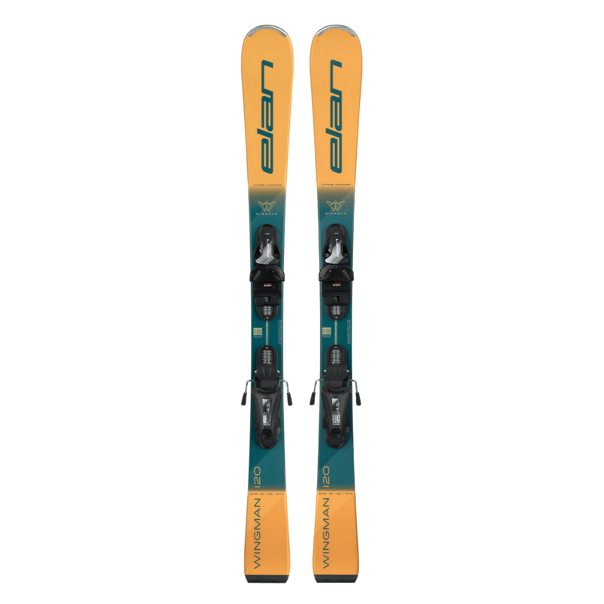 Elan RC WINGMAN Junior Skis with EL 7.5 DB828222 Bindings 2025 - Perfect for Young Skiers Learning on Slopes