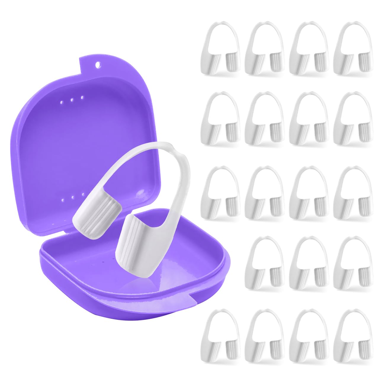 Anti Grinding Teeth Night Guard for Bruxism - 20 Pack Dental Mouth Guard for Teeth Clenching & Sleep Protection - Perfect for Nighttime Use & Sports Activities