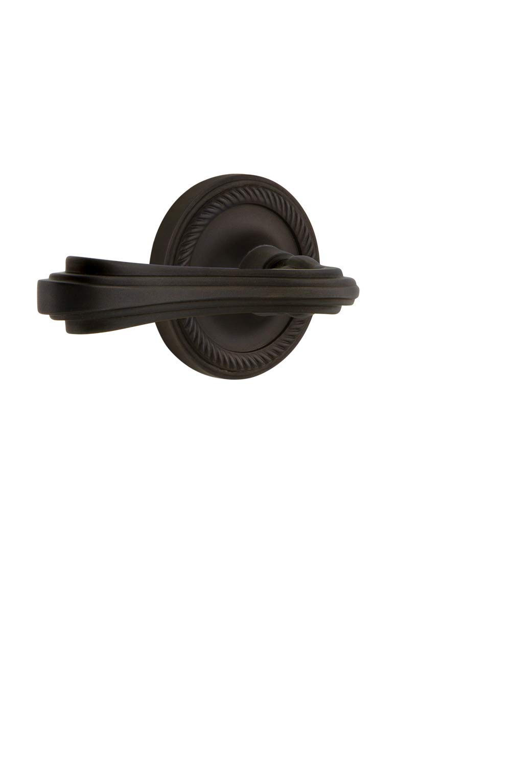Vintage Style Rope Rose Single Dummy Fleur Door Lever - Oil-Rubbed Bronze Finish for Classic Home Decor | Perfect for Bedroom, Bathroom & Interior Doors