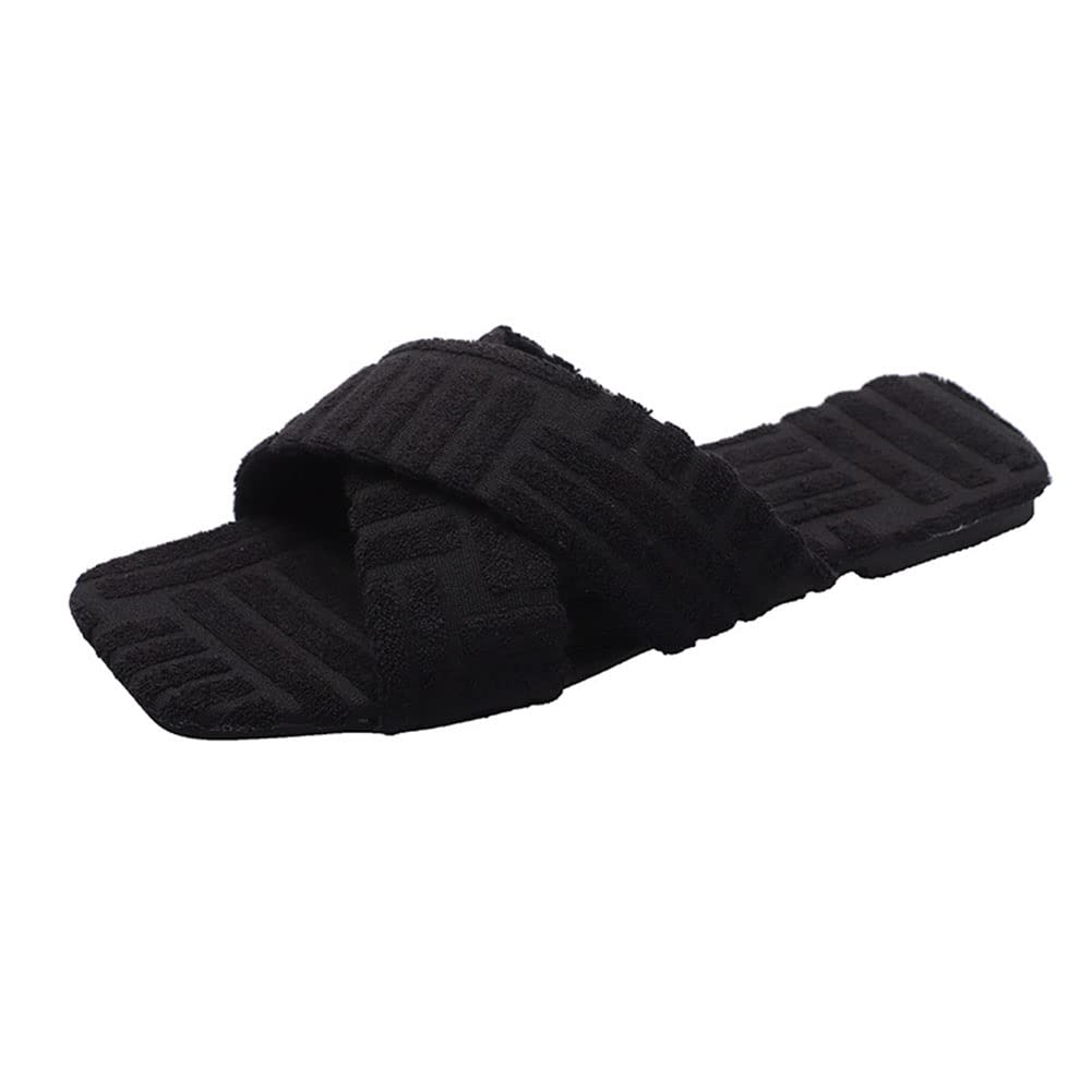Cozy Women's Fleece House Slippers - Indoor/Outdoor Soft Flat Slippers for Home, Lounge & Backyard Comfort