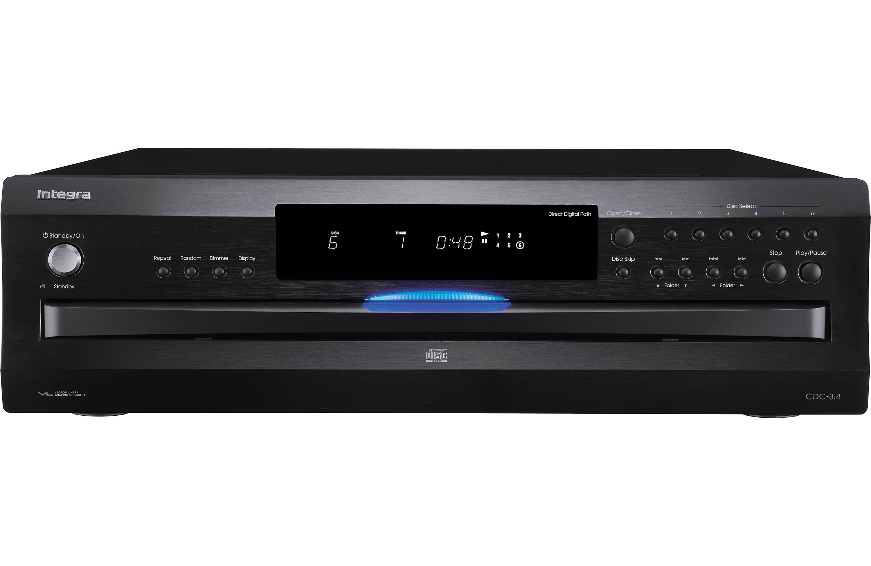 Integra CDC 3.4 6-Disc CD Changer | Multi-Disc Car Audio Player | Perfect for Road Trips & Long Commutes