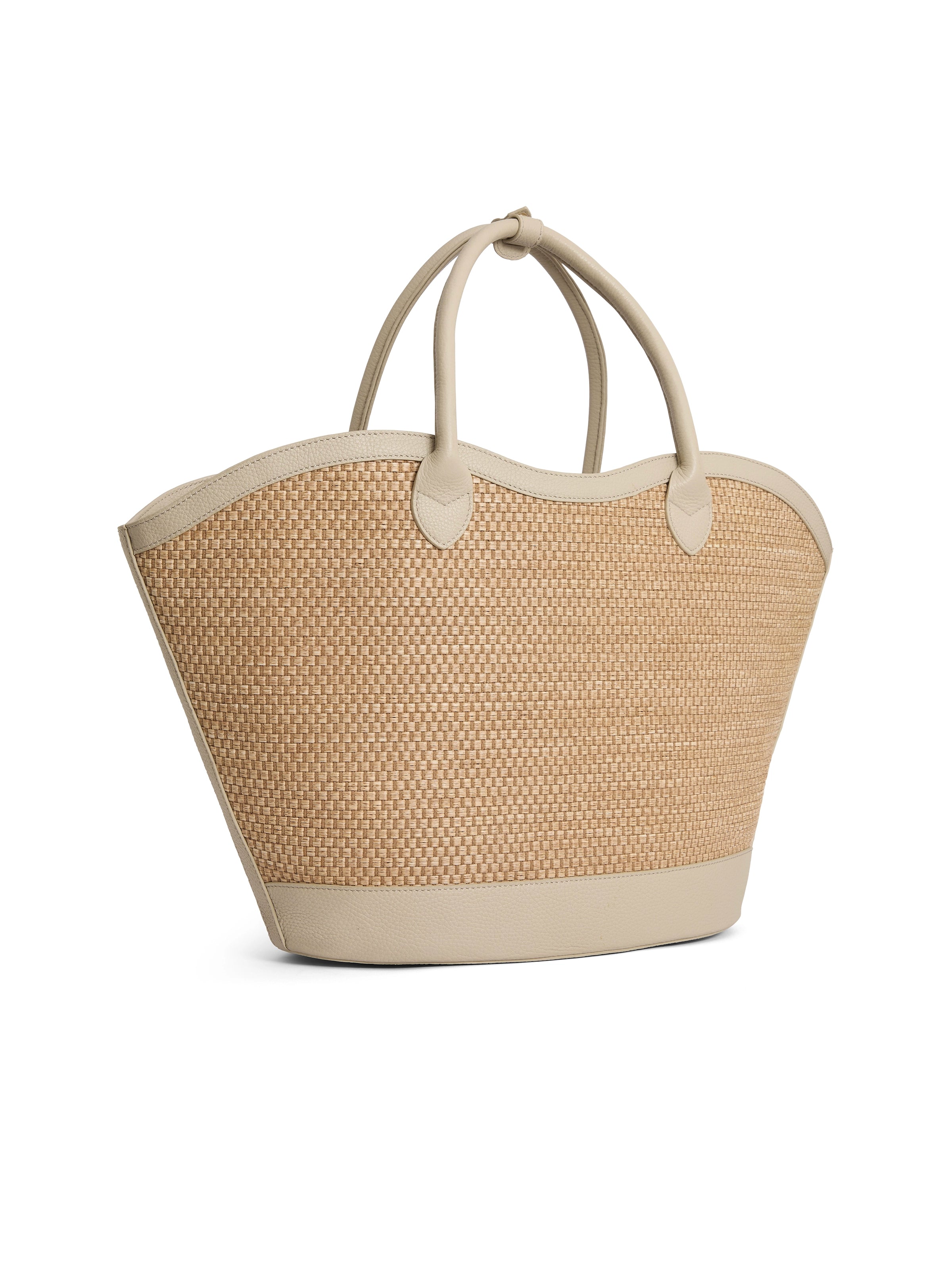 Windsor Large Woven Basket Bag - Stylish Stone Color Handbag for Women | Perfect for Beach, Picnic, and Summer Outings