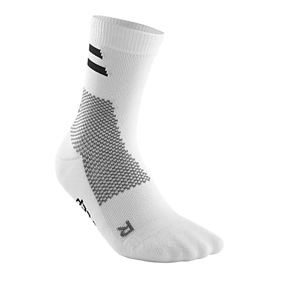 CEP Unisex Mid-Cut Training Socks - White | Performance Athletic Socks for Running, Gym & Sports | Moisture-Wicking & Breathable Design