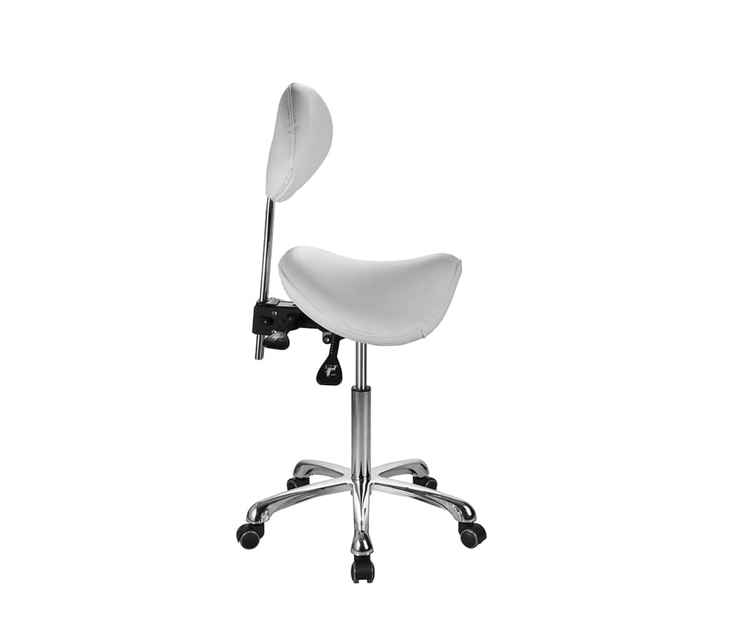Professional Adjustable Beautician & Salon Stool with Backrest - Heavy Duty Hydraulic Styling Chair for Hairdressers, Barbers, Makeup Artists - Perfect for Salons, Spas & Home Beauty Stations