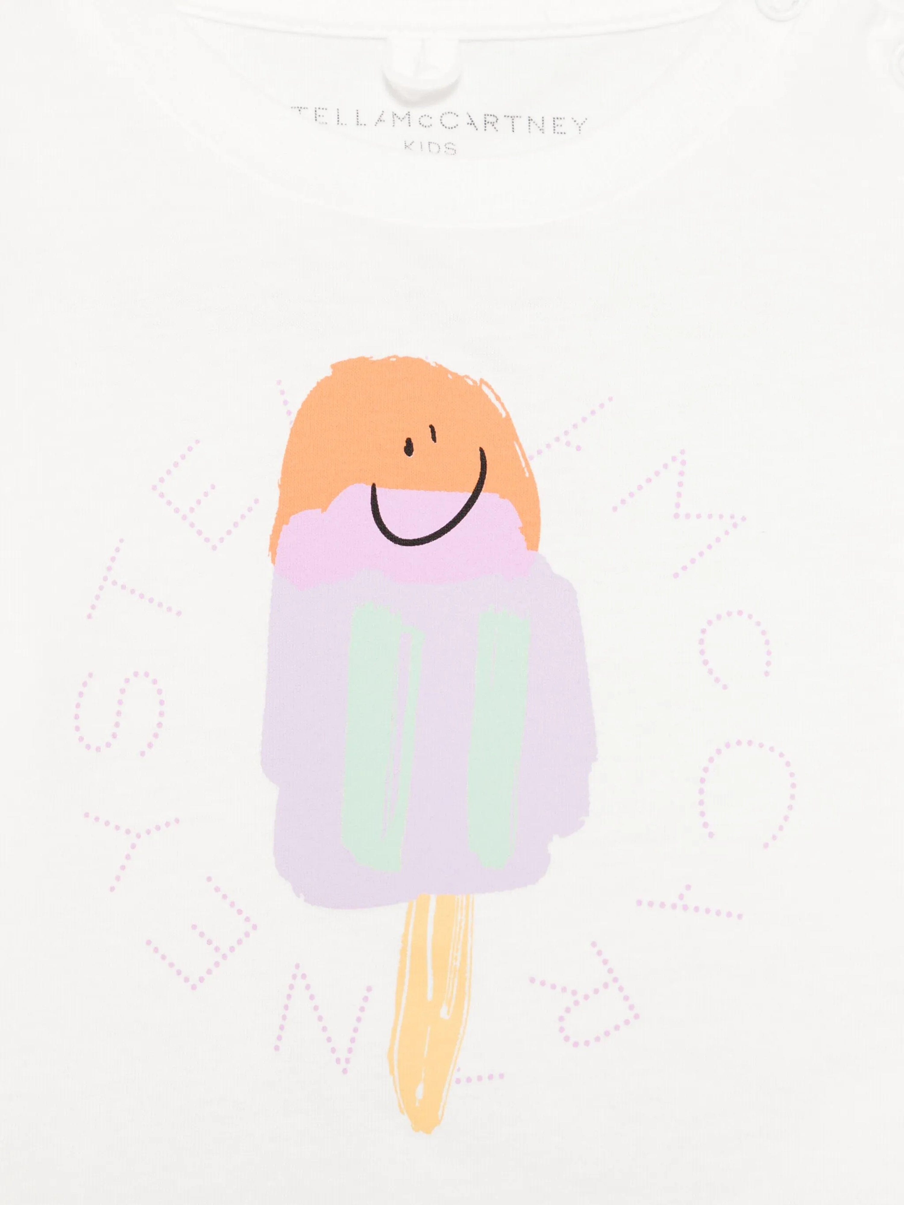 Baby Girls Lolly Logo Cotton T-Shirt in Ivory - Soft & Comfortable Casual Outfit for Playdates & Family Photos