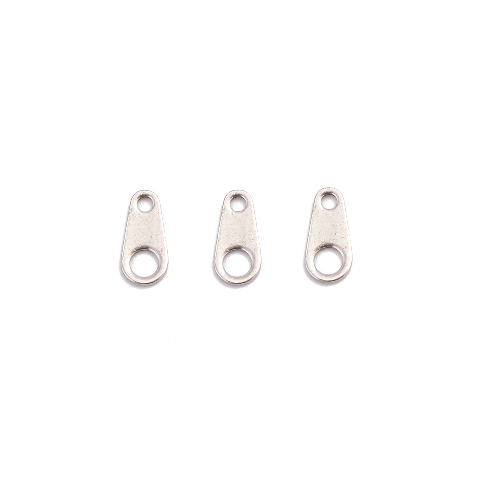 304 Stainless Steel Drop Blank Stamping Charm Tags - 4x8mm (150pcs/Bag) for Jewelry Making, DIY Crafts, Keychains & Gift Tags