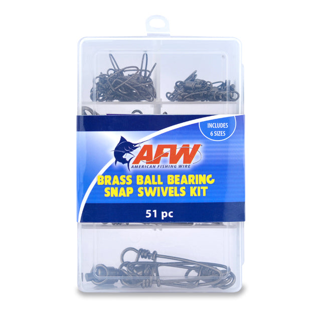 Premium Brass Ball Bearing Snap Swivels Kit - High Strength Fishing Wire Connectors for Saltwater & Freshwater Angling - Ideal for Lure Fishing, Trolling & Casting Applications