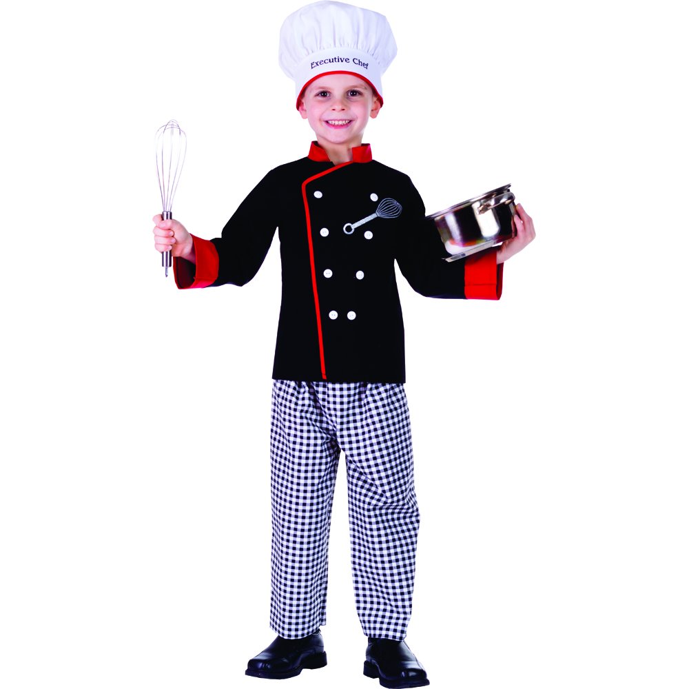 Professional Chef Costume for Boys - Kids Executive Chef Uniform with Hat - Perfect for Halloween, Role Play & Cooking Classes