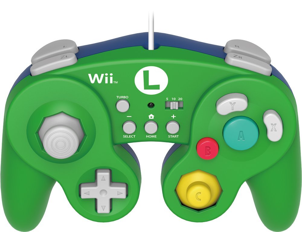 HORI Luigi Battle Pad for Wii U with Turbo Function - Nintendo Wii U Controller (Renewed) - Perfect for Super Smash Bros & Mario Kart Gaming Sessions