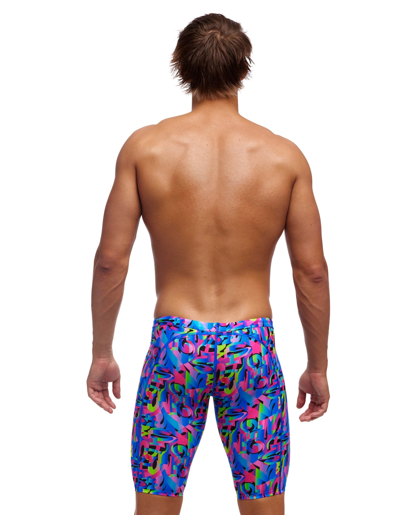 Funk & Blues Swim Training Jammers for Men - High Performance Competitive Swimwear - Perfect for Lap Swimming, Water Aerobics & Triathlon Training