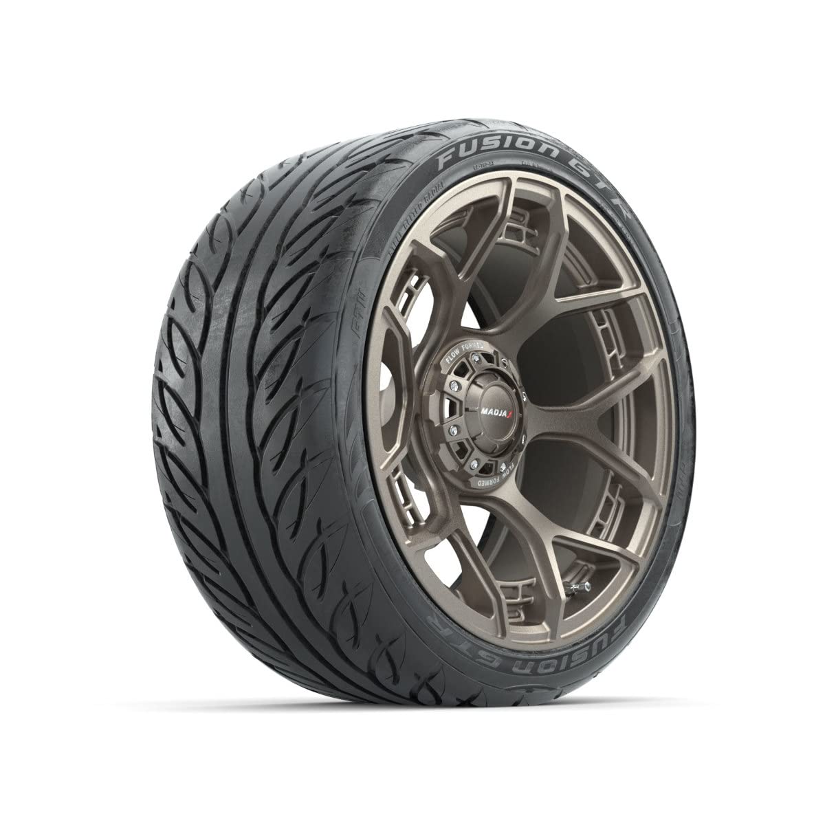 MadJax 15 Inch Golf Cart Wheels & Tires Combo - Matte Bronze Evolution Wheels with 215/40-15 (22