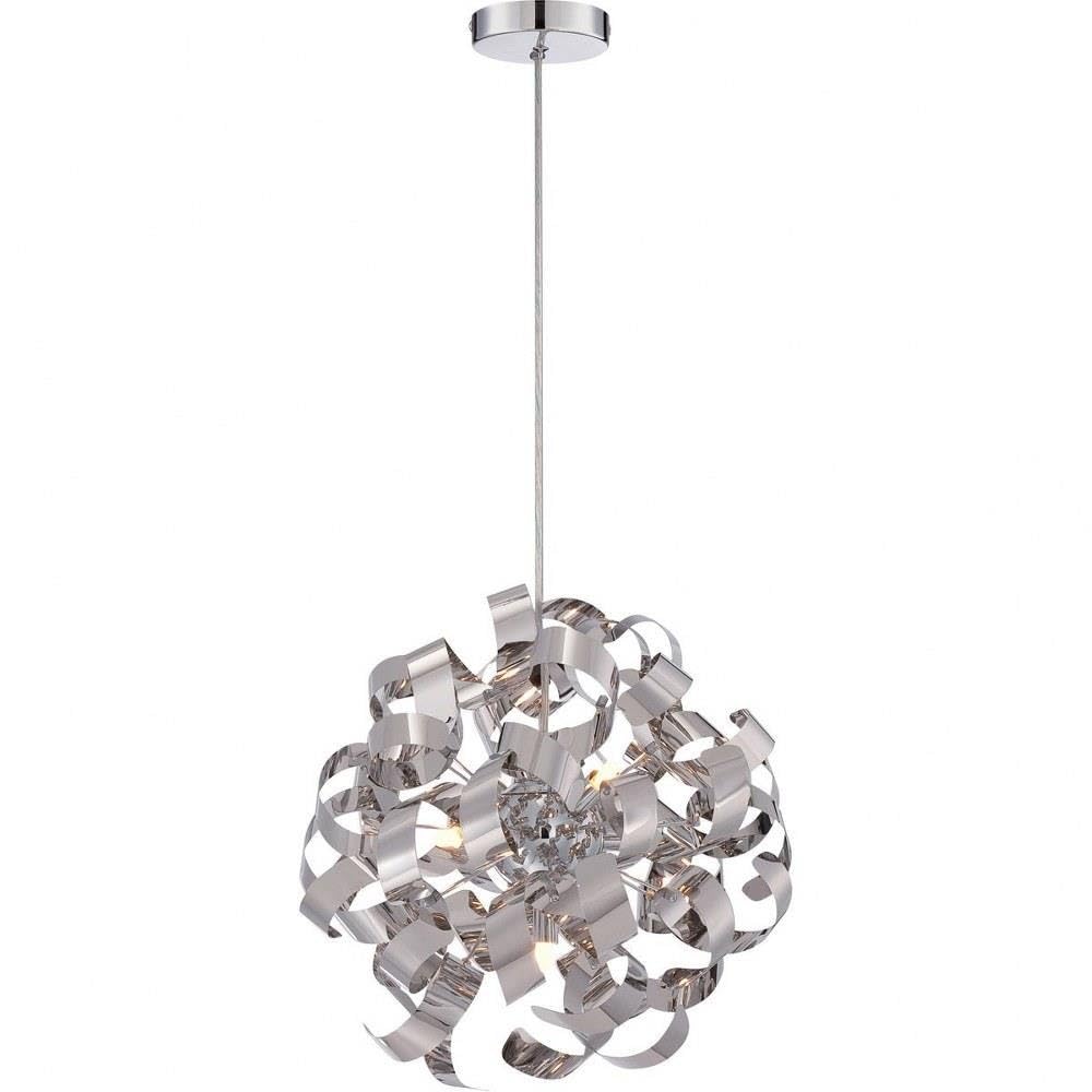 5-Light Modern Pendant Lighting Fixture - Polished Chrome Finish - 71-Bel-1759943 - Perfect for Dining Room, Kitchen Island or Entryway Lighting