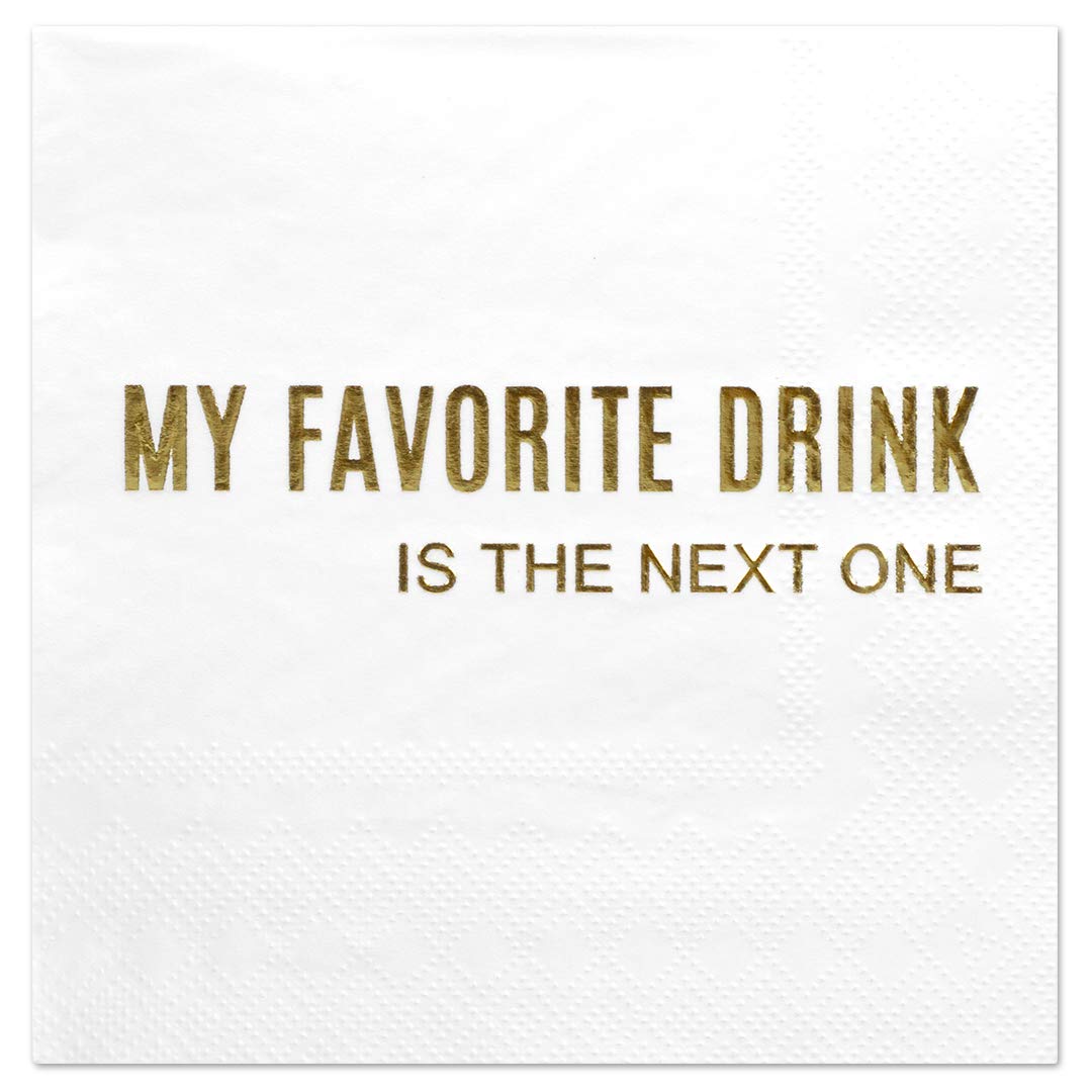 **Andaz Press Gold Foil Funny Cocktail Napkins - 