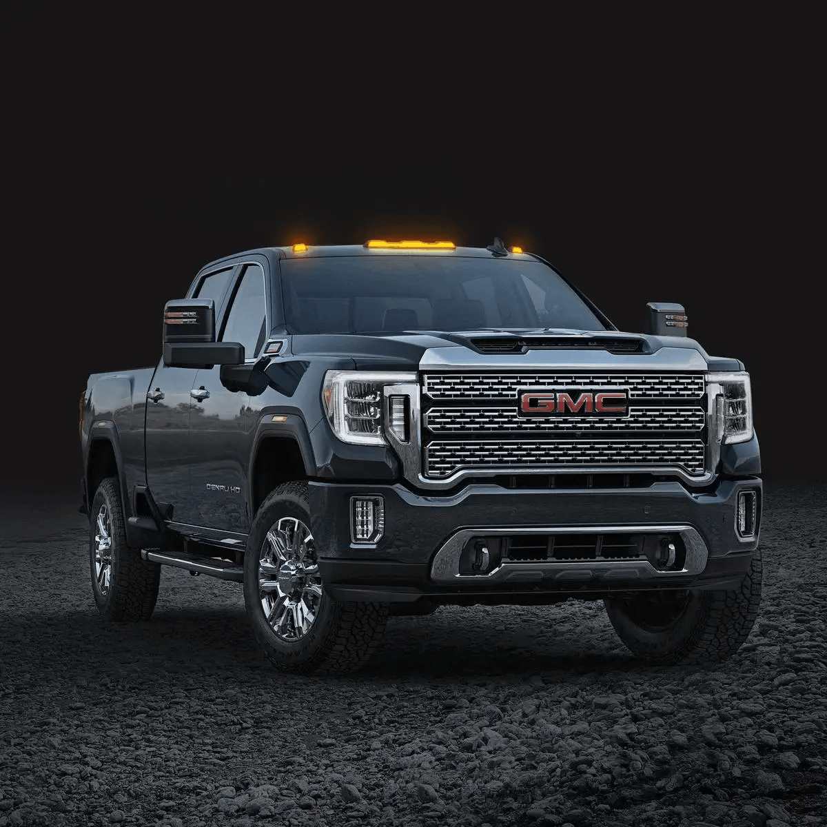 GMC & Chevy 20-25 4th Gen Heavy Duty 3-Piece Smoked Cab Roof Light Lens with RGB Multi-Color High Power LEDs - OEM Replacement for Truck Cab Lights - Perfect for Off-Roading & Night Driving