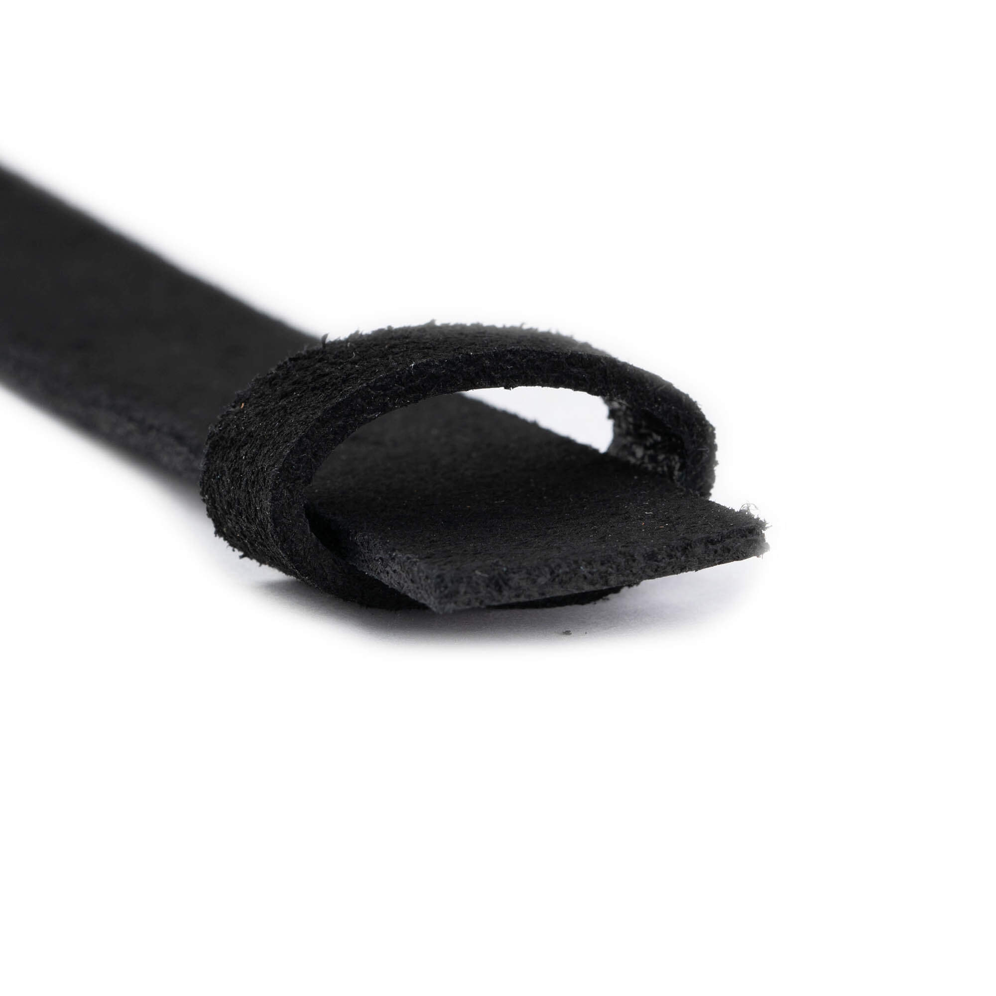 2.5 cm Black Suede Leather Replacement Belt Strap for Versace Buckles - Perfect for Designer Belt Repair & Fashion Accessories
