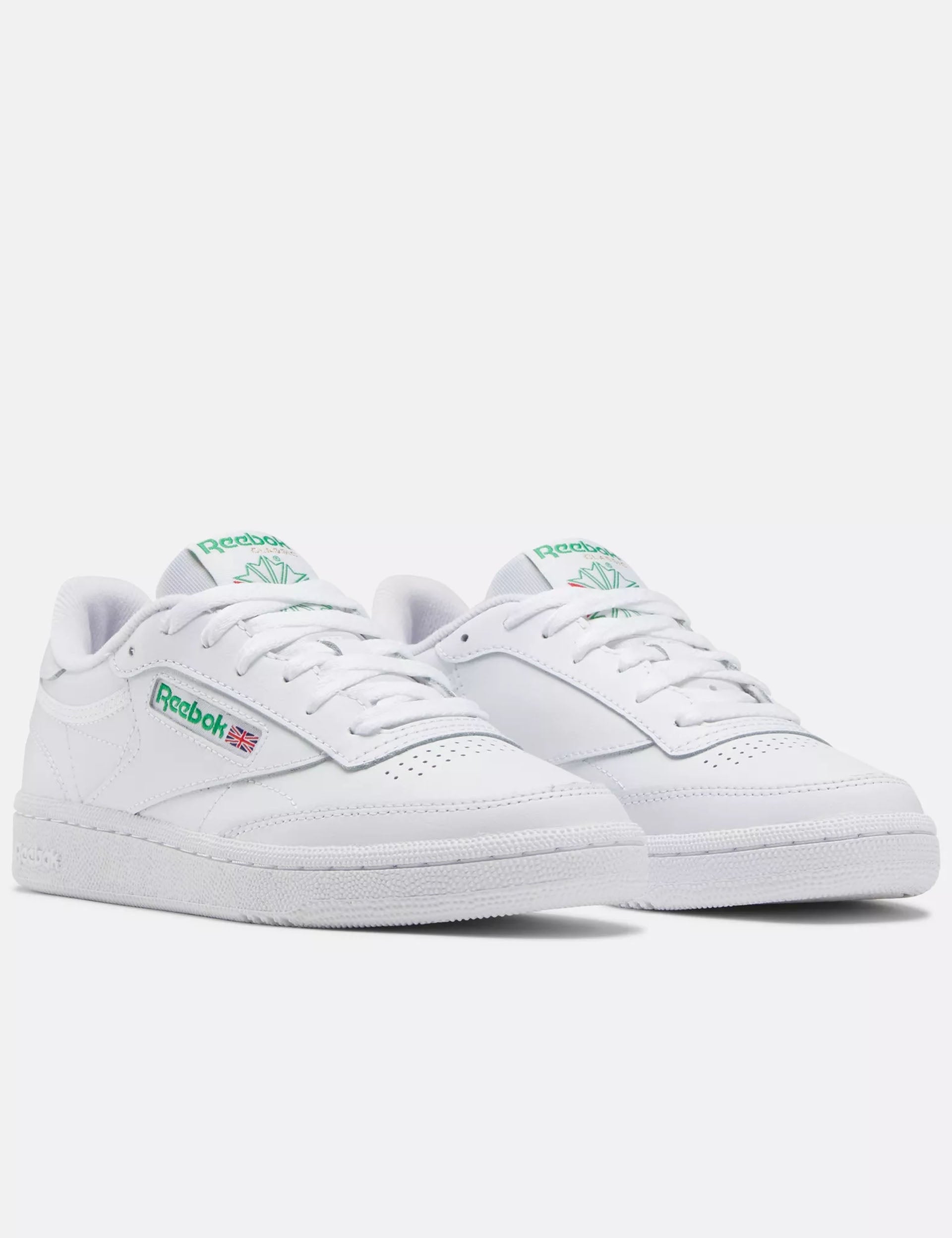 Reebok Club C 85 Vintage Sneakers - Cloud White & Glen Green - Classic Comfort for Casual Wear, Gym, and Everyday Fashion