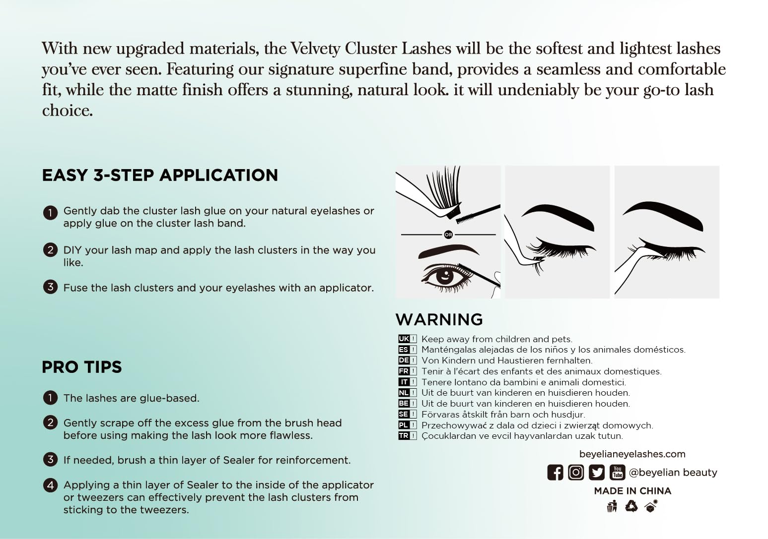 BEYELIAN 60 Pcs Individual Cluster Lashes - 10-16mm Natural Look False Eyelashes Extension, Soft Reusable Black Super Thin Band DIY Eyelash Kit (Style C53 Mix Black) for Daily Wear & Special Occasions