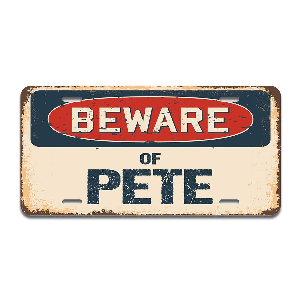 SignMission Beware of Pete Aluminum License Plate 6