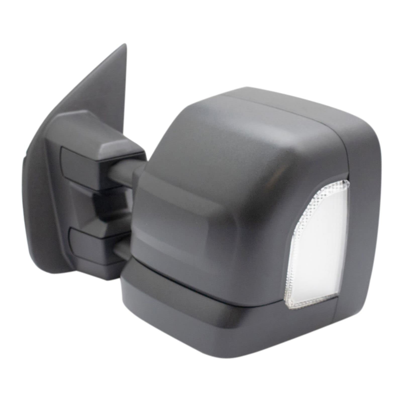 Textured Left Side Mirror Power Heater Puddle Turn Signal for Nissan Titan - Perfect for Winter Driving & Enhanced Night Visibility