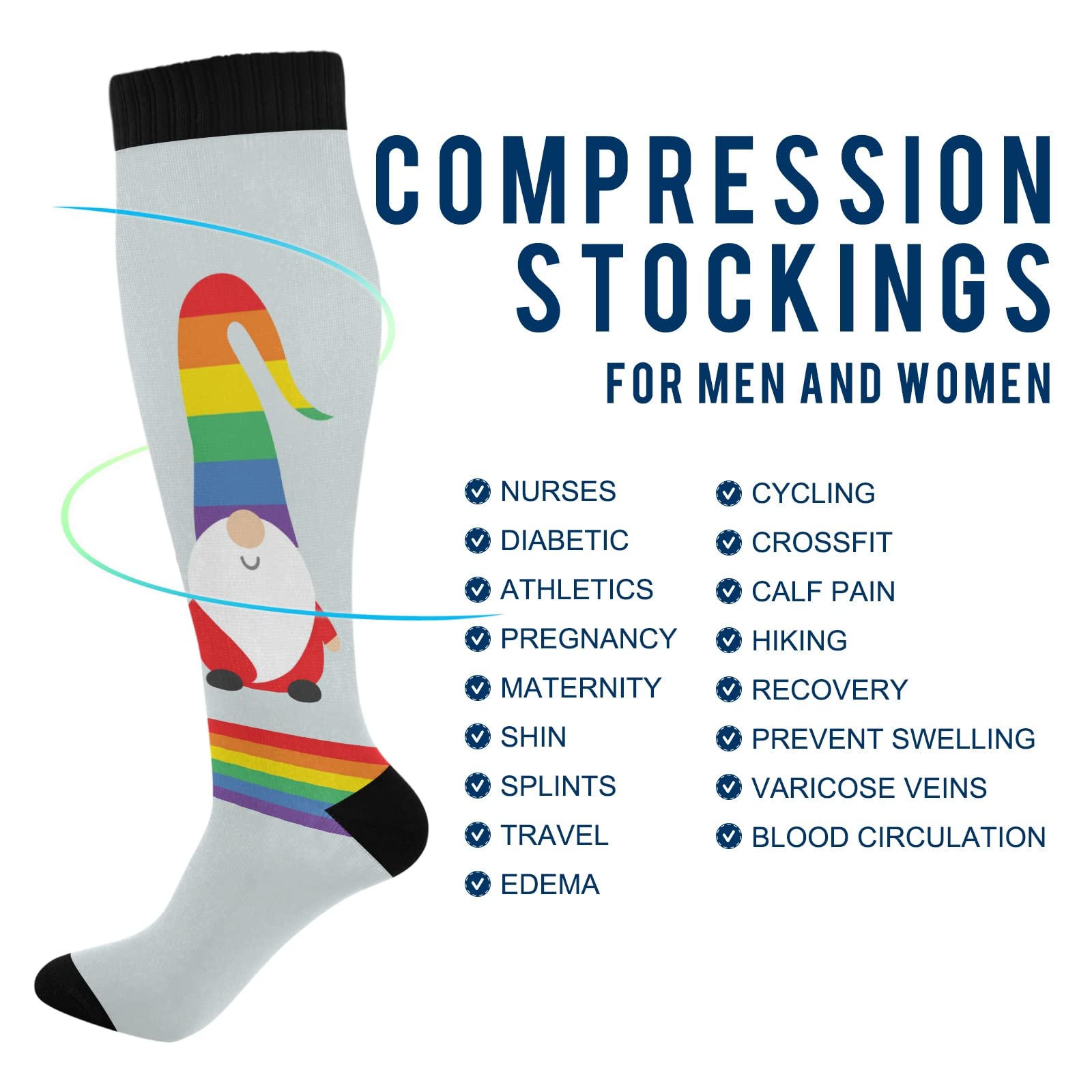 Fisyme Unisex Thermal Compression Socks for Running, Hiking & Cycling - Breathable, Comfortable & Supportive Athletic Crew Socks for Men & Women - Perfect for Workouts, Outdoor Sports & Daily Wear