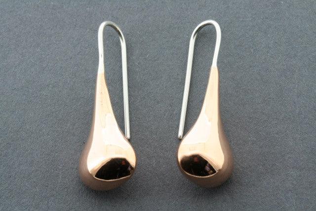 Elegant Clean Copper Teardrop Earrings for Women – Hypoallergenic & Lightweight Dangle Earrings for Everyday Wear & Special Occasions