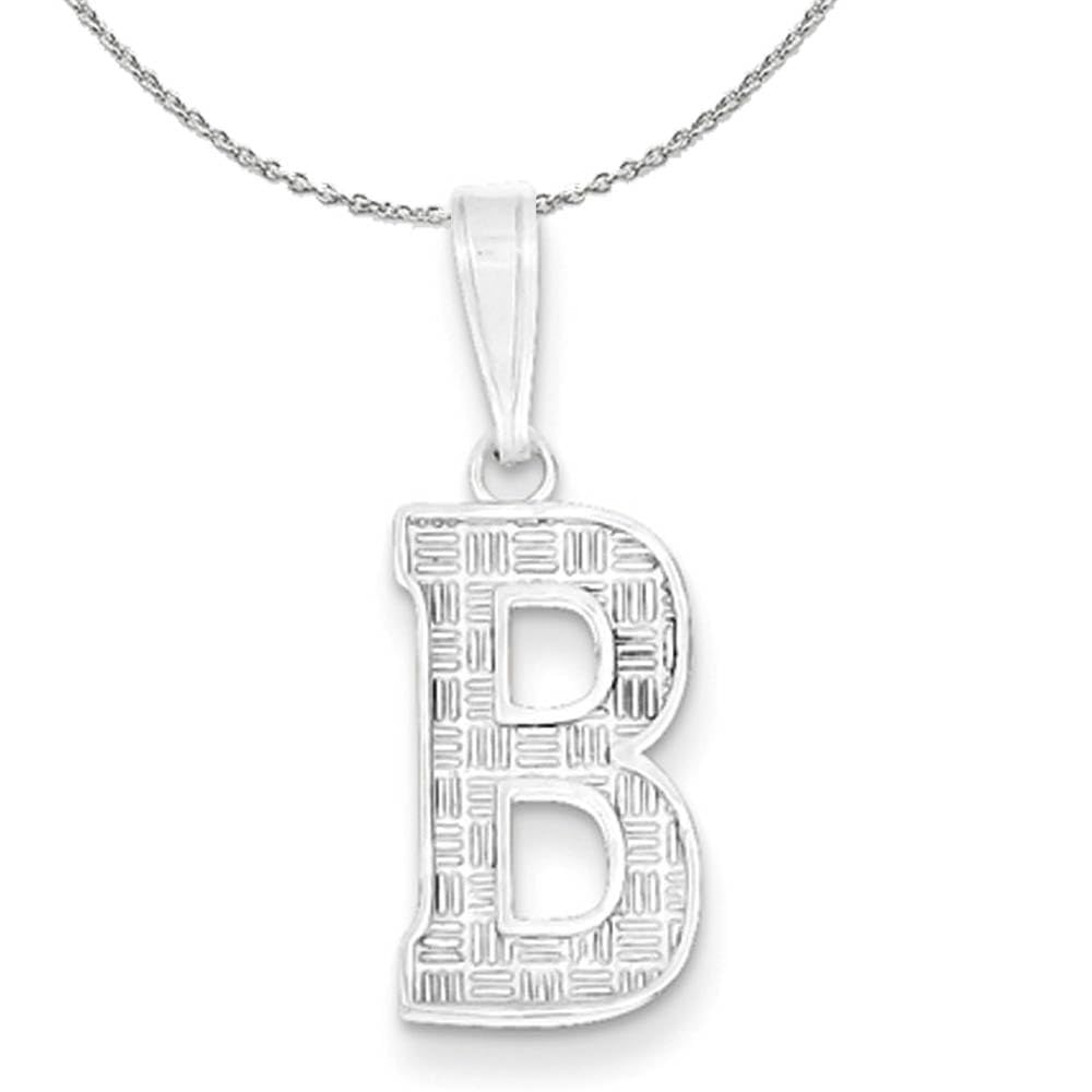 Sterling Silver Initial B Necklace - Sami Collection for Gifts & Daily Wear