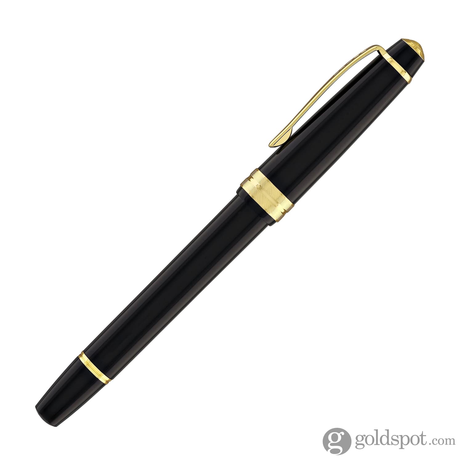 Premium Cross Bailey Light Rollerball Pen - Glossy Black Resin with Gold Trim for Office, Journaling & Gift Giving