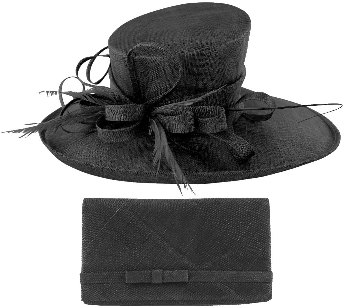 Stylish Events Hat & Matching Large Occasion Bag Set (2-Piece) - Perfect for Weddings, Parties, and Special Occasions