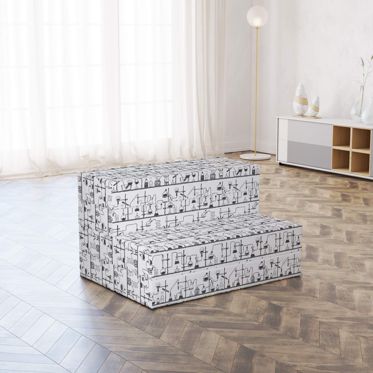 Ambesonne Chemistry Lab Design Foldable Mattress - 74.8