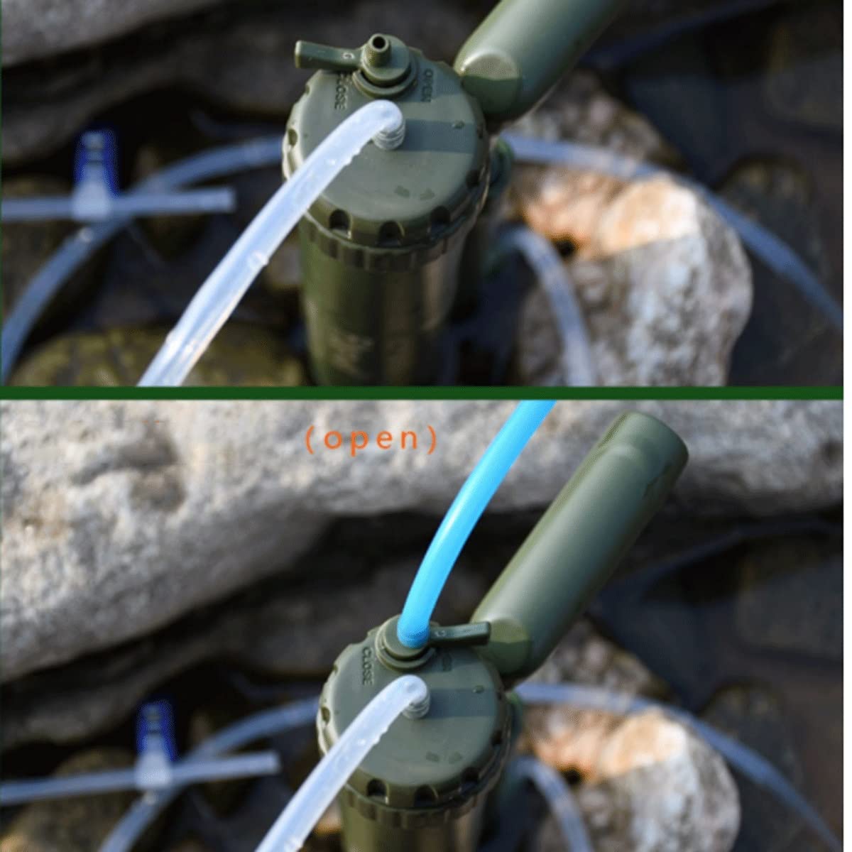 Portable Reverse Osmosis Water Filtration System - 0.01 Micron High Precision Water Purifier for Hiking, Camping, Travel & Emergency Survival Gear | Compact & Lightweight | Perfect for Outdoor Adventures, Disaster Preparedness & Off-Grid Living (Green)