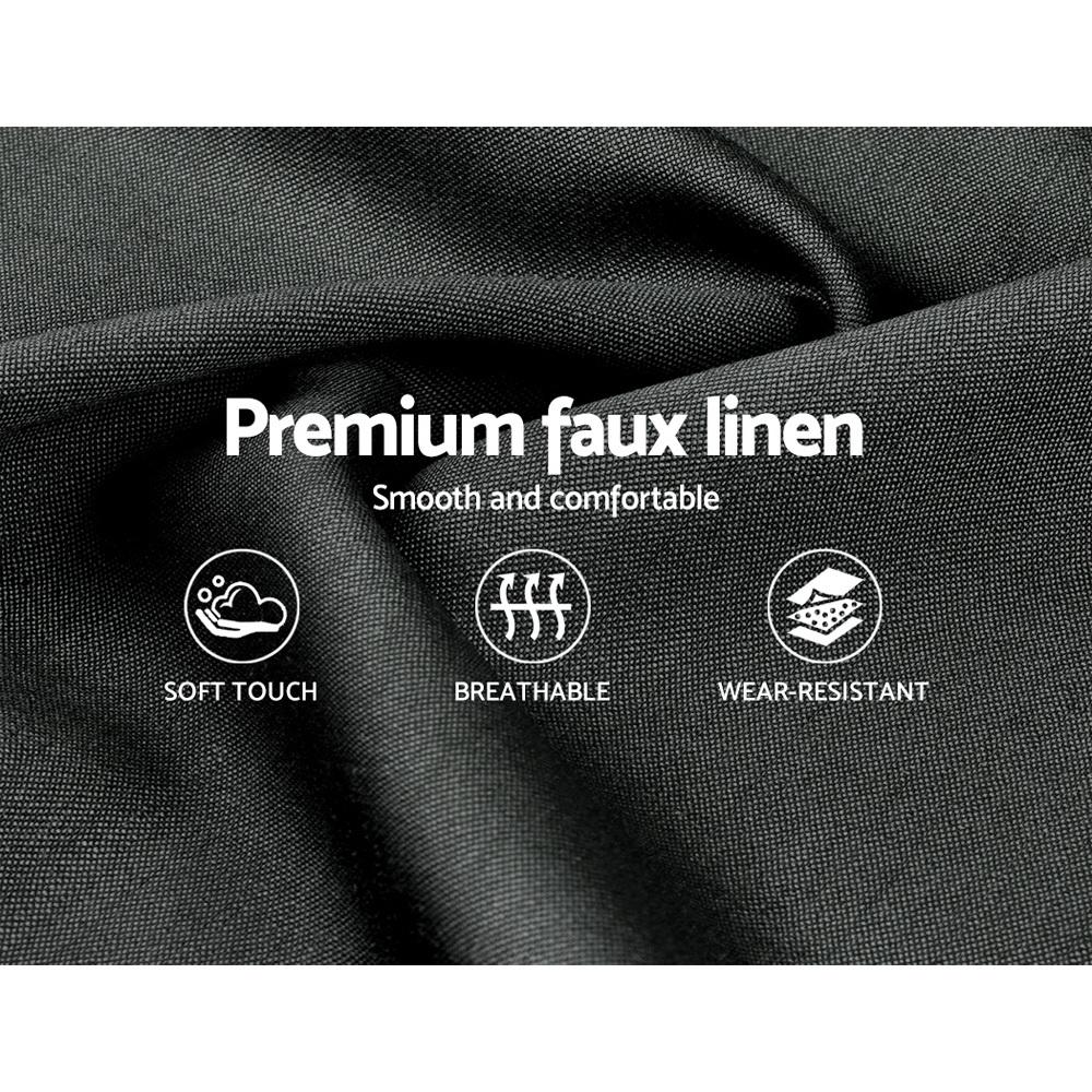 Premium Double Bed Bundle: Trinity Charcoal Bed Frame with Algarve Euro Top Medium Firm Mattress & Pillowtop Topper - Perfect for Guest Rooms, Master Bedrooms & Luxury Home Decor