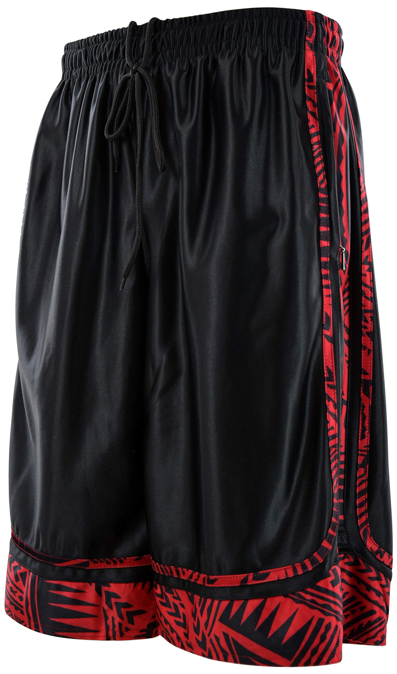 Men's Breathable Gym Training Basketball Shorts with Zippered Pockets - Perfect for Workouts, Running & Casual Wear