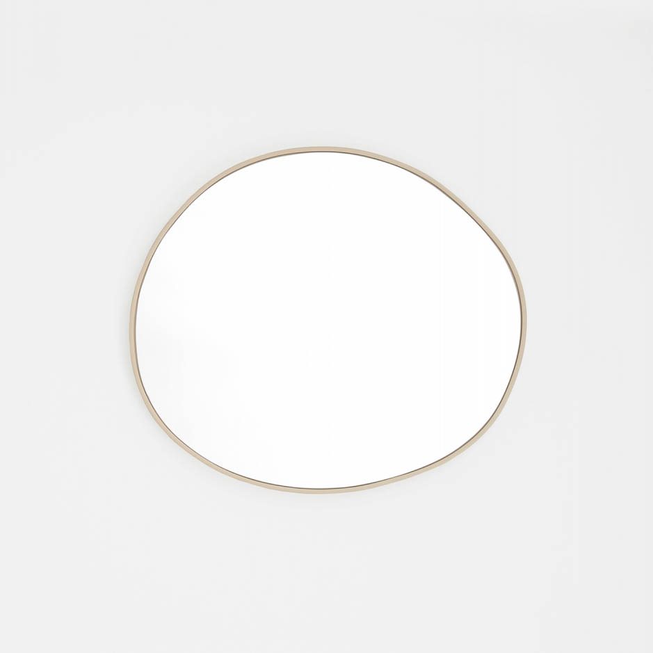 MIDDLE OF NOWHERE Organic Mirror 70x80cm - Natural Sand Finish Wall Mirror for Boho Bedroom, Living Room & Bathroom Decor