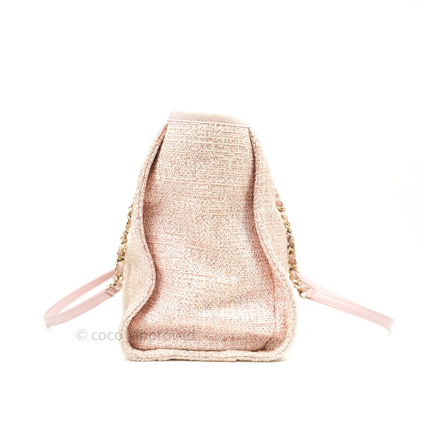 Chanel Canvas Deauville Medium Tote Bag in Pink Glitter - 19C Collection | Luxury Designer Handbag for Women, Perfect for Travel, Shopping & Everyday Use