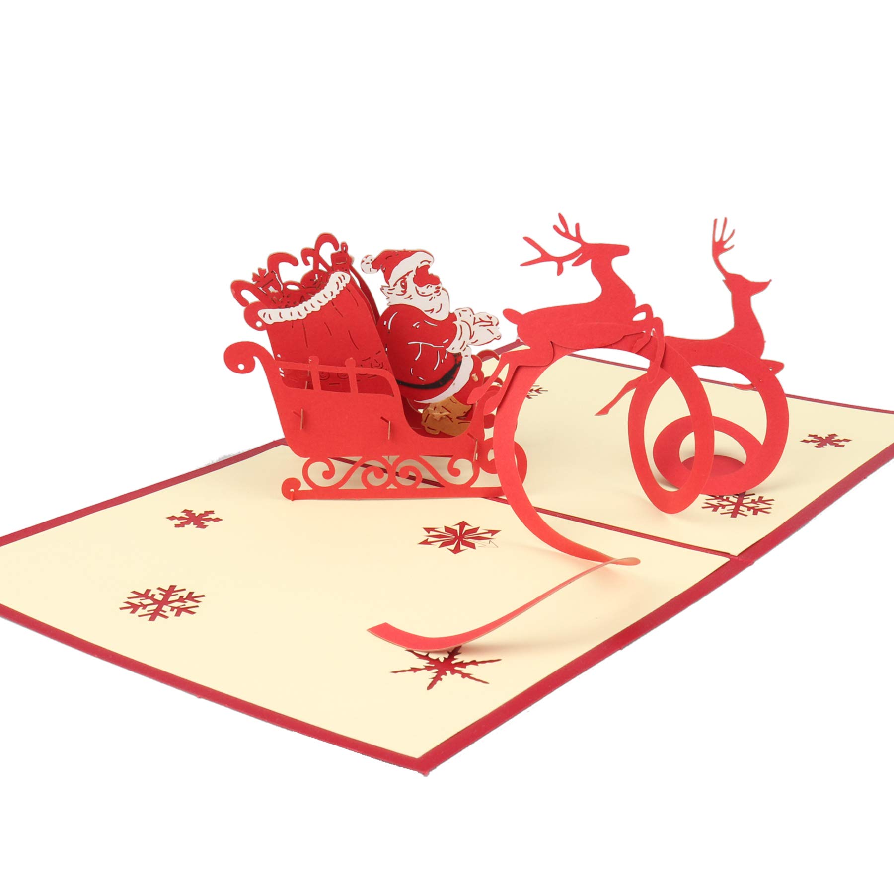 Handmade 3D Christmas Pop Up Greeting Card - Santa Claus Car Design for Holiday & New Year | Perfect for Gift Giving, Home Decor, and Christmas Celebrations