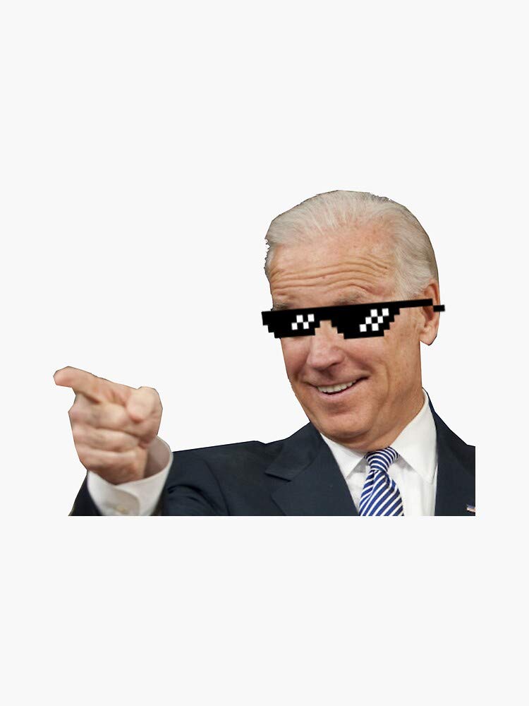 Joe Biden Finger Gun Vinyl Decal - Funny Political Bumper Sticker for Cars, Laptops, Windows (5 Inch) - Perfect for Political Humor Fans & Biden Supporters