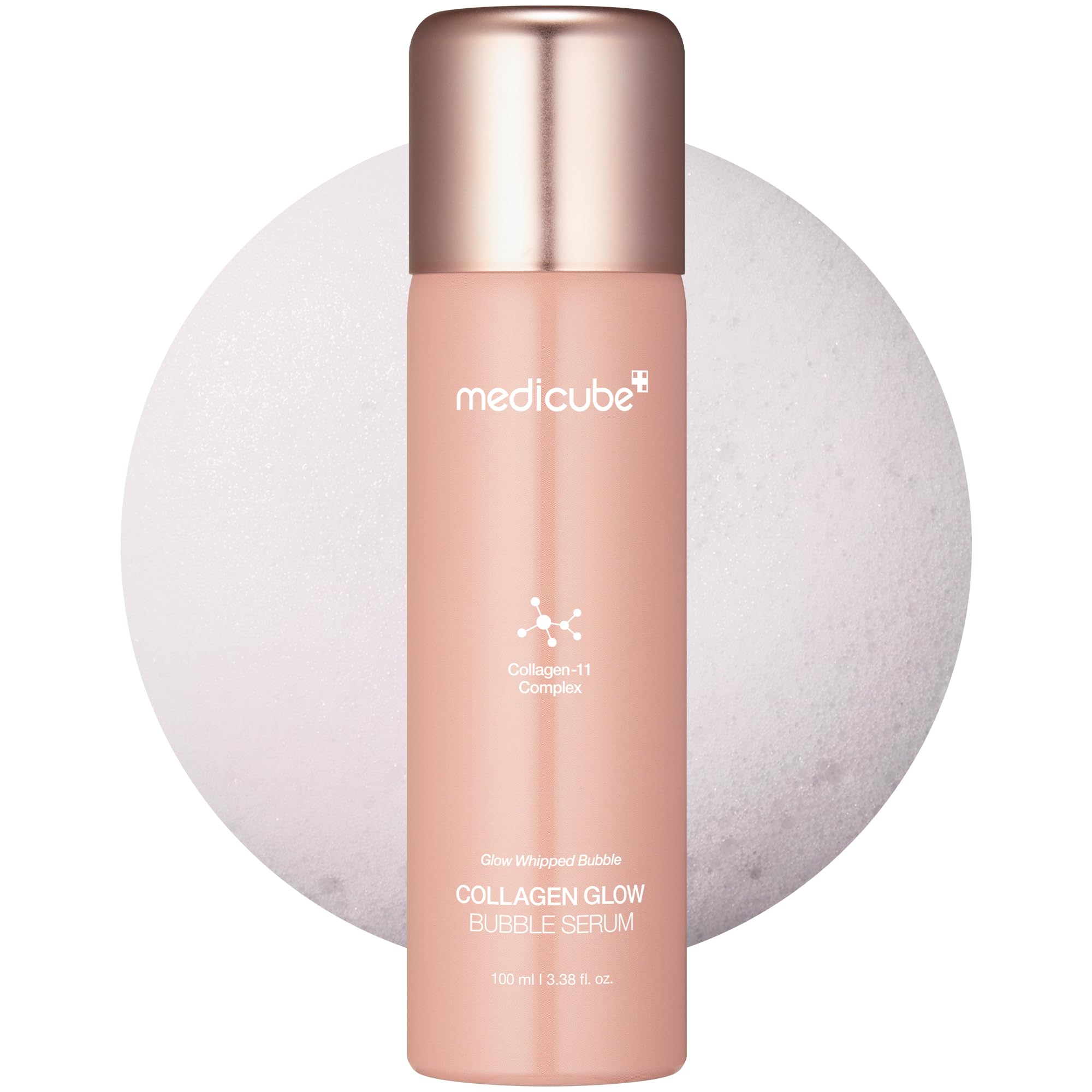 Medicube Collagen Glow Bubble Serum - Fast Absorbing Korean Skincare for 24H Hydration & Firming - Anti-Aging Face Treatment for Dull Skin - Perfect for Daily Routine & Night Care (3.38 fl.oz)