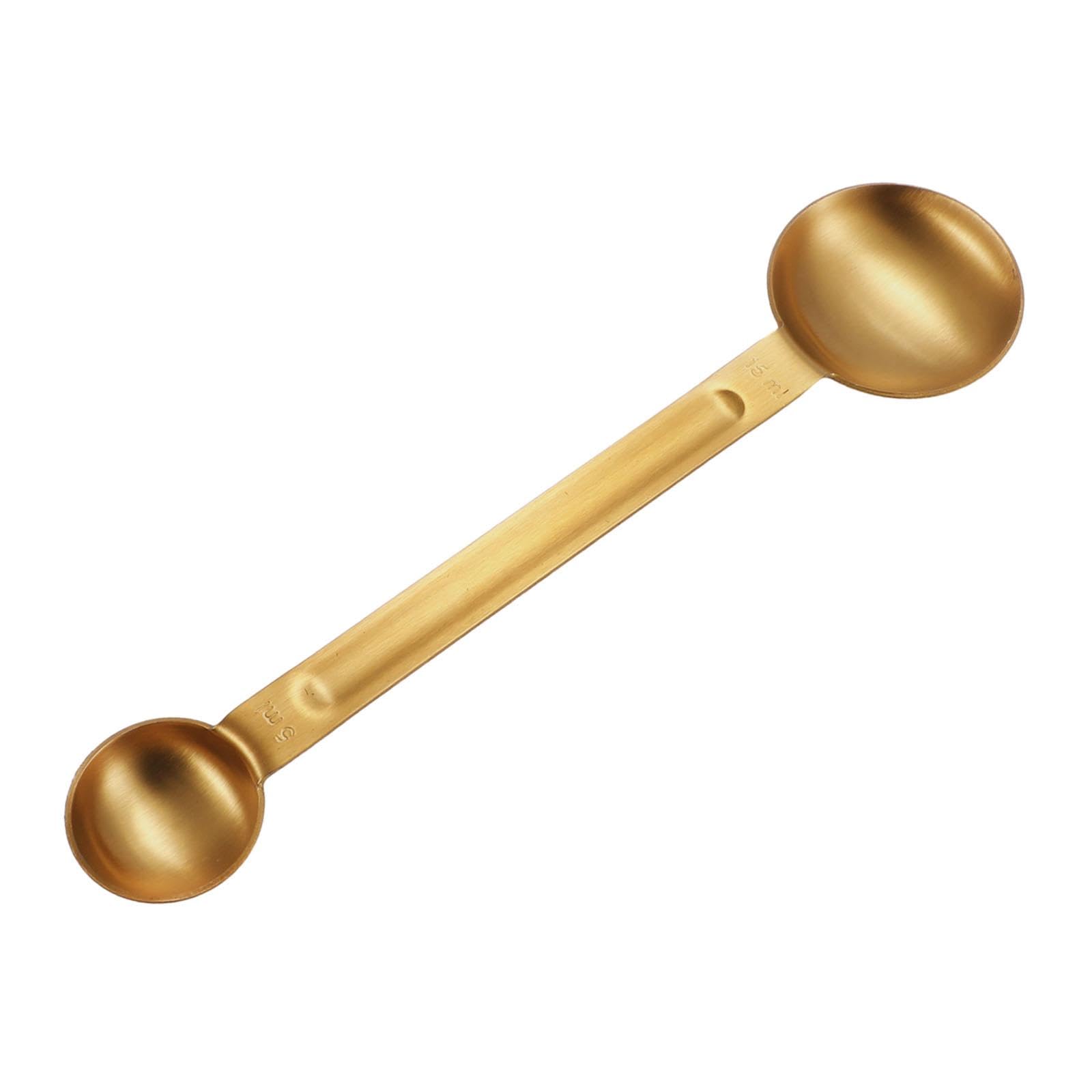 CALANDIS® Gold Long Handle Espresso Coffee Measuring Spoon - Perfect for Loose Leaf Tea & Coffee Brewing | Ideal for Home Baristas & Tea Enthusiasts