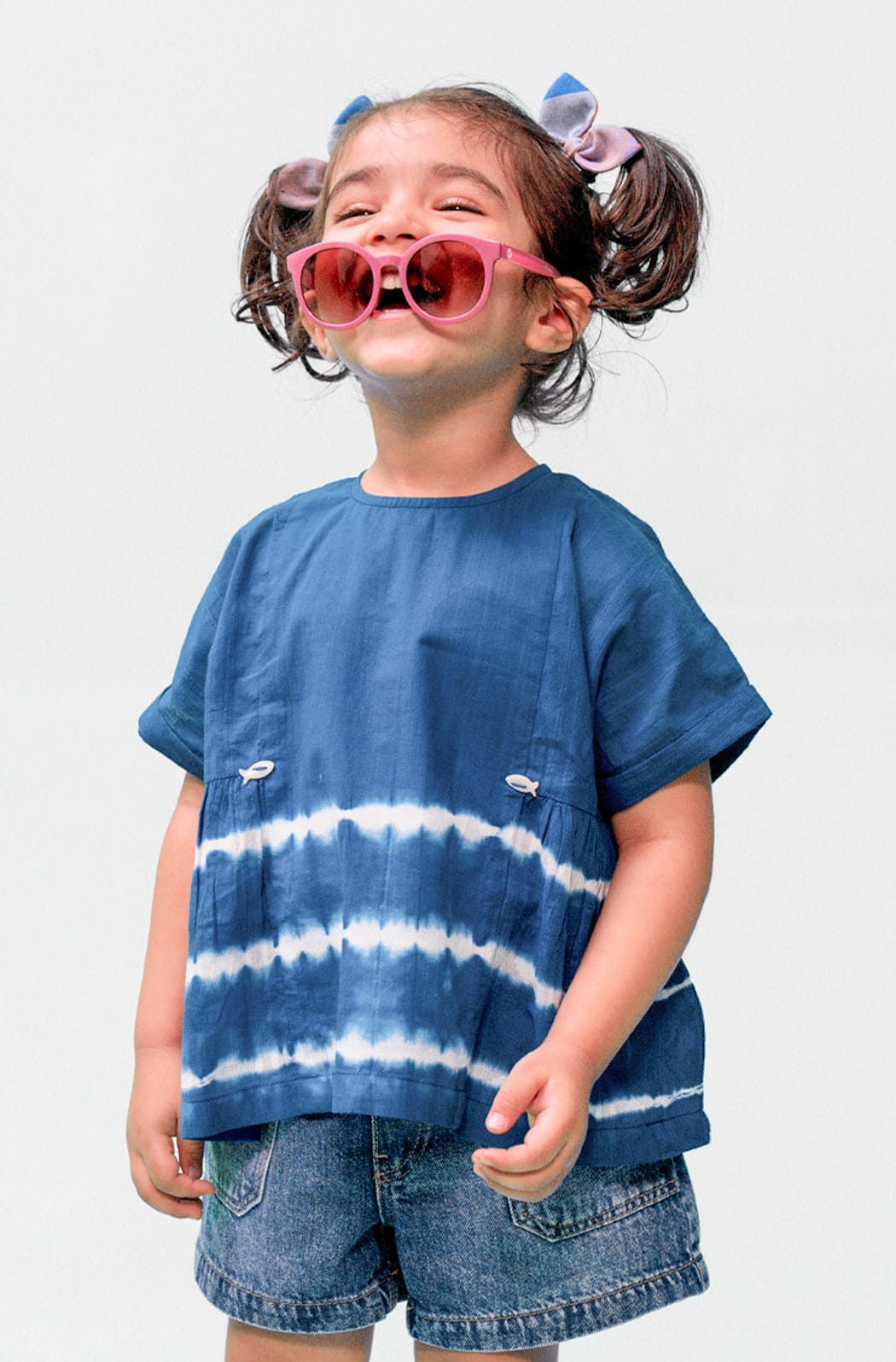 Pre Order: Stylish Tie-Dye Top for Girls - Trendy Blue Boho Chic Blouse | Perfect for Summer Outfits, Beach Trips & Casual Wear