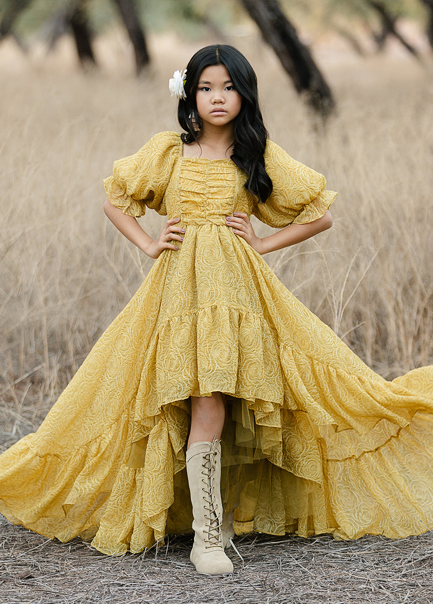Shwaney Women's Floral Print Impact Dress in Citron Yellow - Perfect for Summer Parties, Weddings & Casual Outings