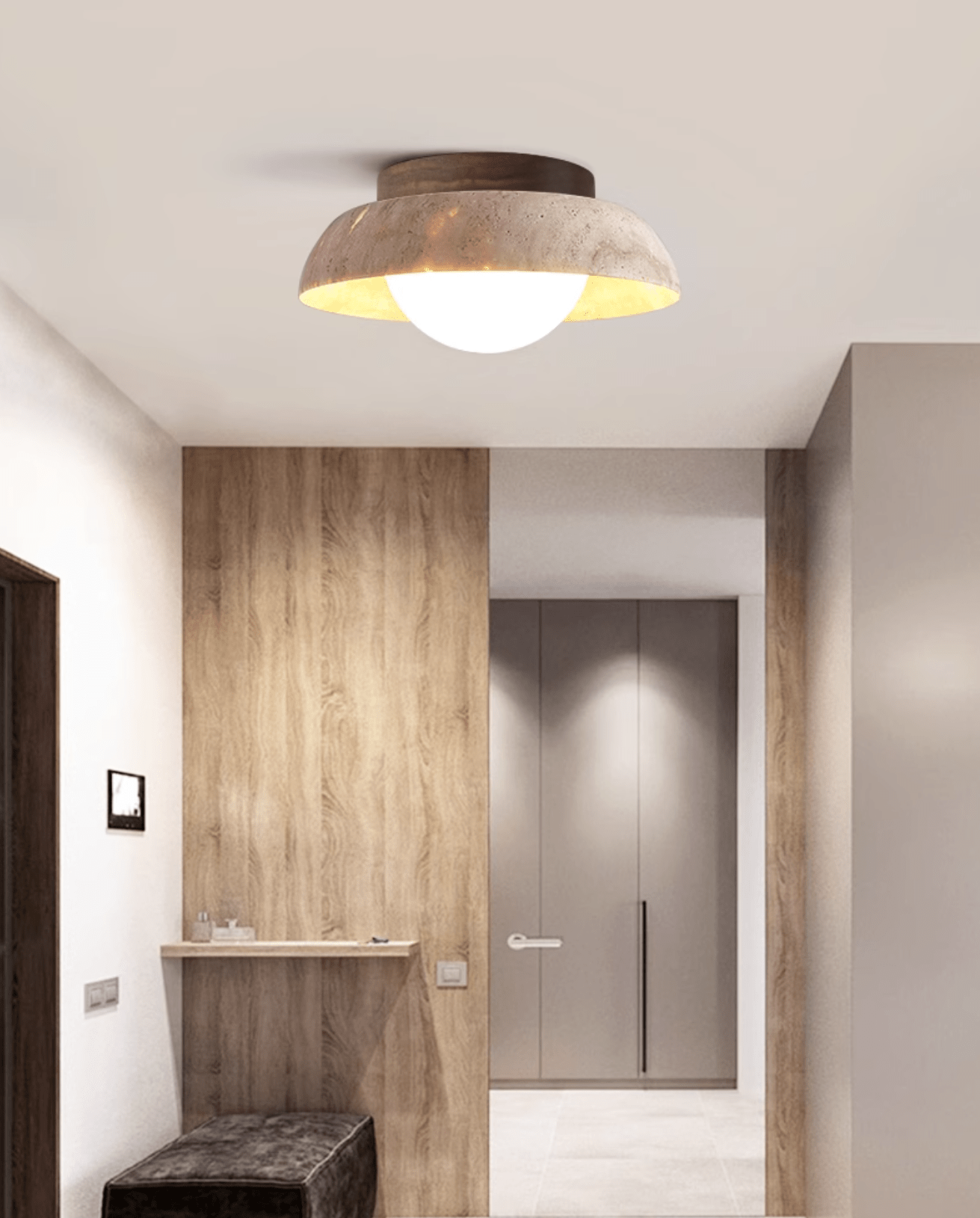 Modern Caelo Ceiling Light Fixture - Energy Efficient LED Flush Mount for Bedroom, Living Room & Kitchen - Dimmable Bright Lighting for Home & Office Decor