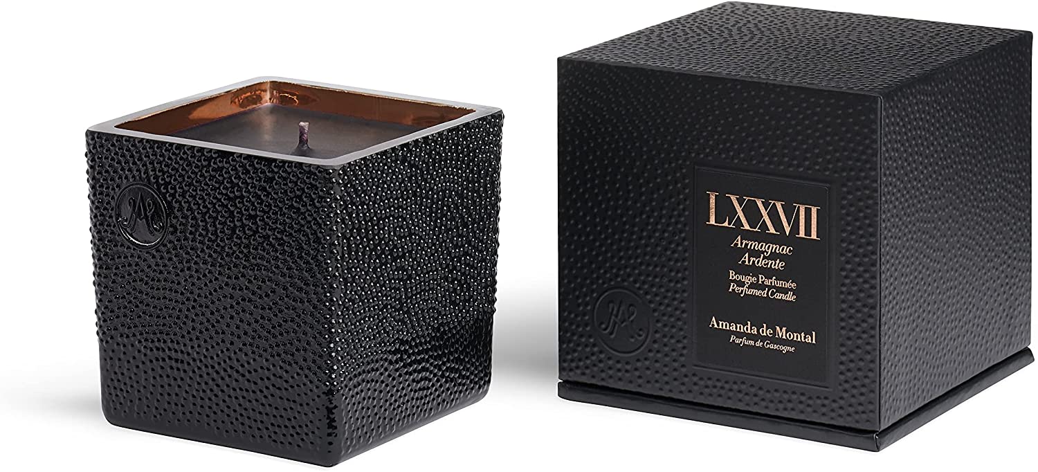 Amanda de Montal Armagnac Ardente Scented Candle - 7.76oz with Notes of Prune, Apricot, Wood & Armagnac | Luxury Home Fragrance for Relaxation, Romantic Dinners & Cozy Evenings