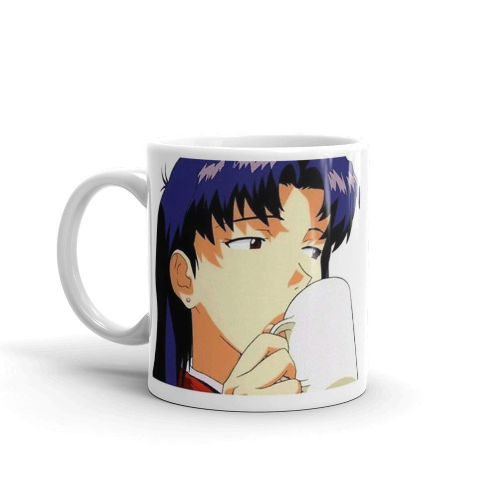 Smug Misato Mug - 11 Oz Ceramic Coffee Cup with Glossy Finish | Perfect Gift for Coffee Lovers | Durable Fine Ceramic Mug with Flawless Glaze | Ideal for Home, Office & Gifting