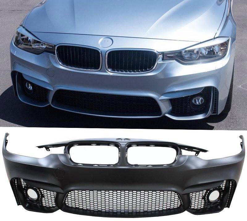 2012-2018 BMW F30 3 Series M3 Style Front Bumper with Fog Lights - Direct Fit Replacement for 328i 335i - Aggressive Sporty Look - Perfect for Car Enthusiasts & Street Racing