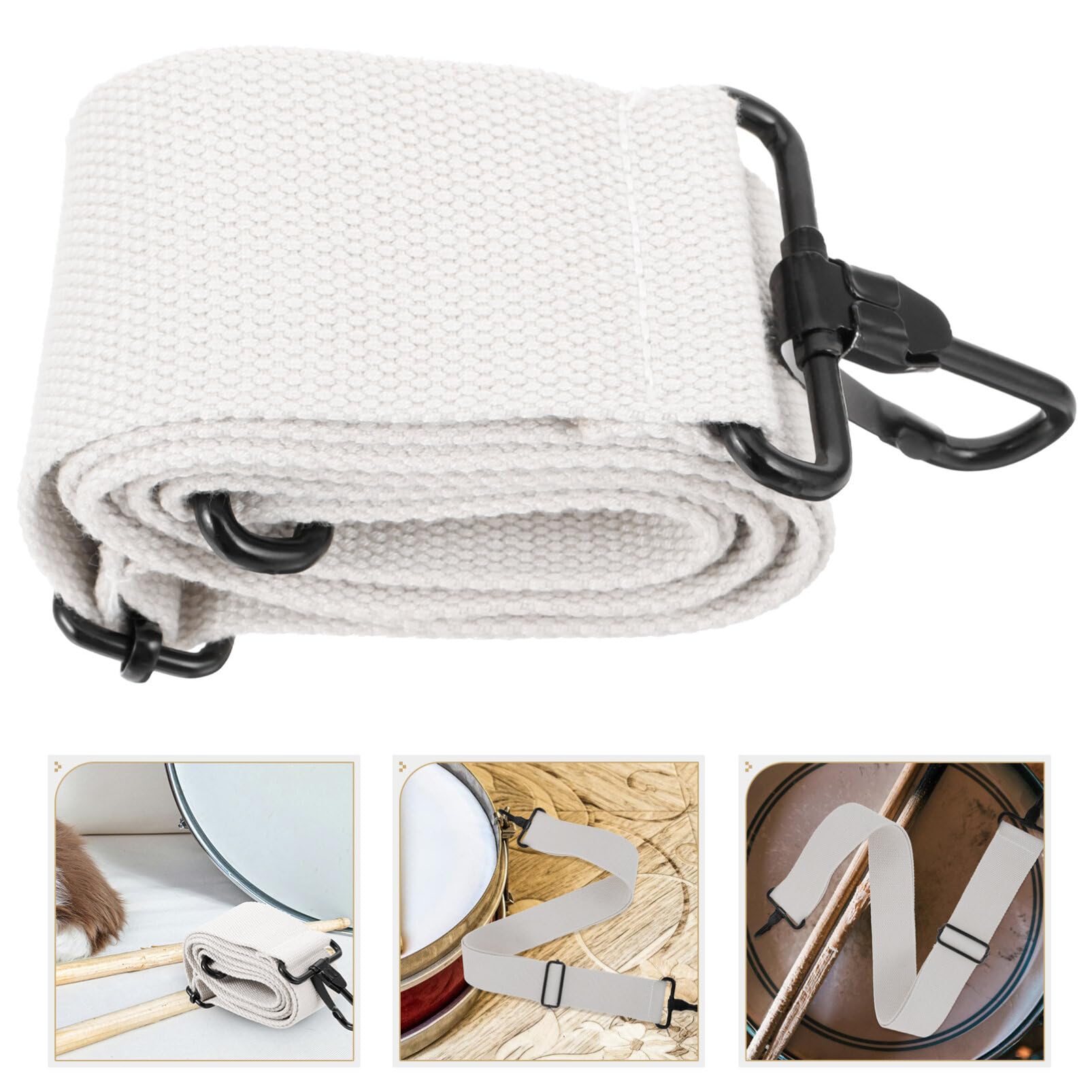 SAFIGLE Adjustable Cotton Snare Drum Strap - Comfortable Marching Drum Sling for Snare & Bass Drums - Perfect for Band Performances, Parades, and Drumline Practice