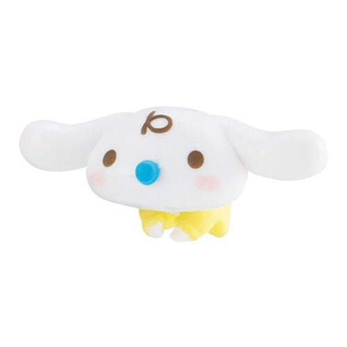 Bandai 1 Inch Mini Figure - Crayon Shin Chan x Cinnamoroll Hugcot Cord Keeper | Cute Anime Collectible for Keychains, Phone Charms & Desk Decor