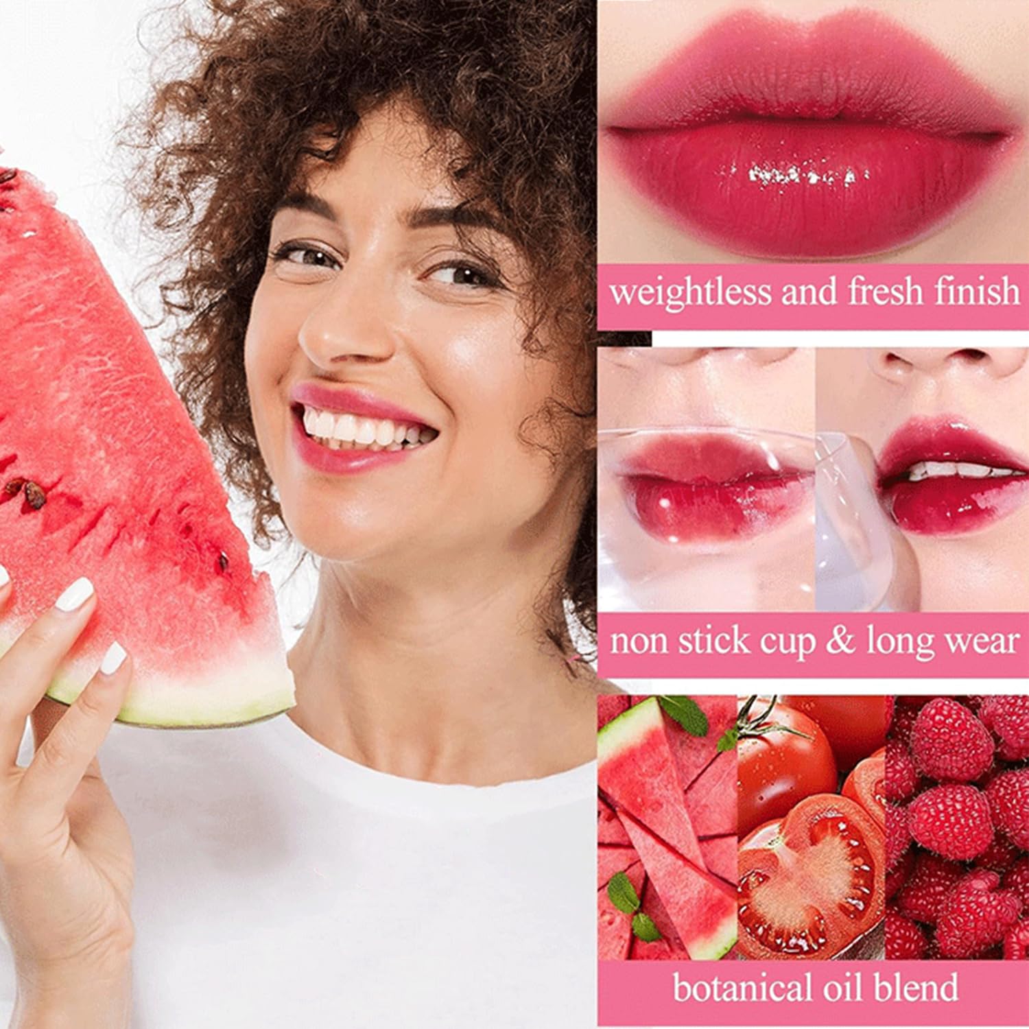 4PCS Korean Lip Tint Stain Set - Mini Liquid Water Tint, Moisturizing Lip Gloss, Long Lasting Waterproof Lip & Cheek Tint for Natural Look | Perfect for Daily Makeup, Party & Date Night