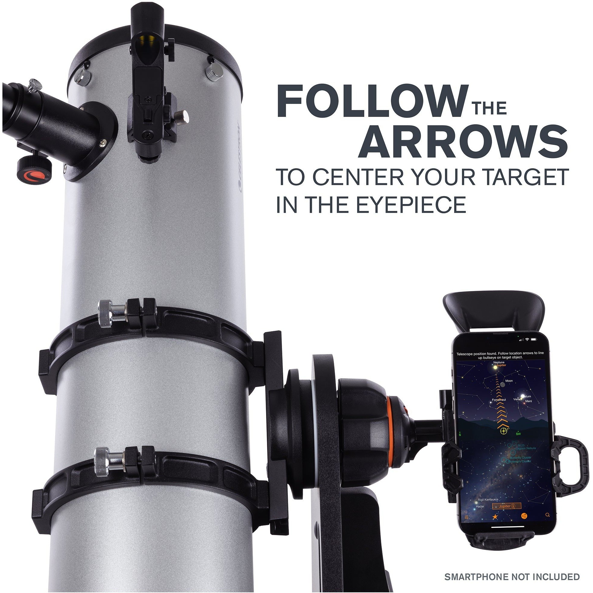 StarSense Explorer 130mm Smartphone-Enabled Tabletop Dobsonian Telescope - Stargazing for Beginners & Backyard Astronomy (Portable & Easy Setup)