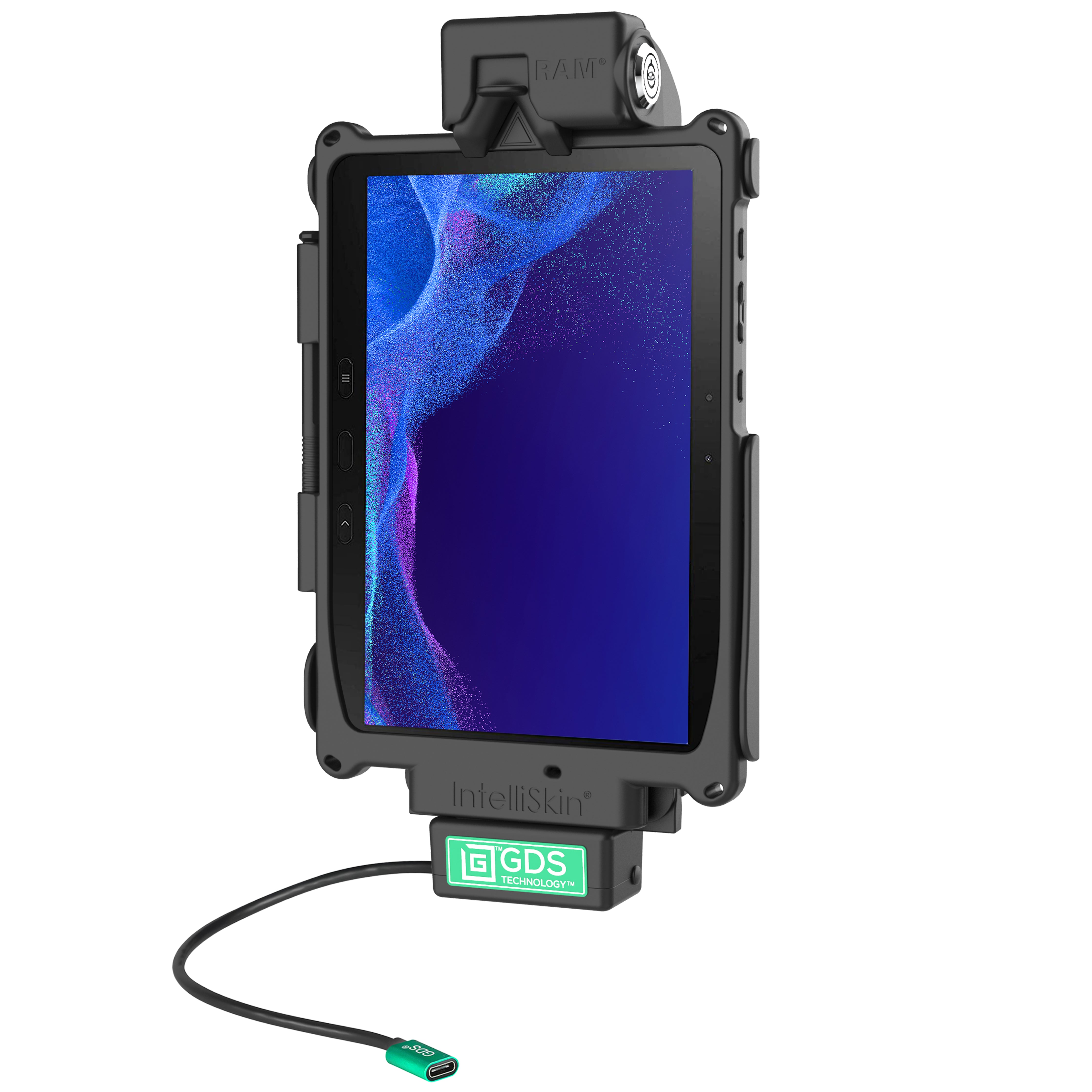 Locking GDS® Tough Dock™ for Samsung Tab Active4 Pro - Secure Charging Station with Heavy-Duty Protection - Ideal for Warehouses, Construction Sites & Industrial Use